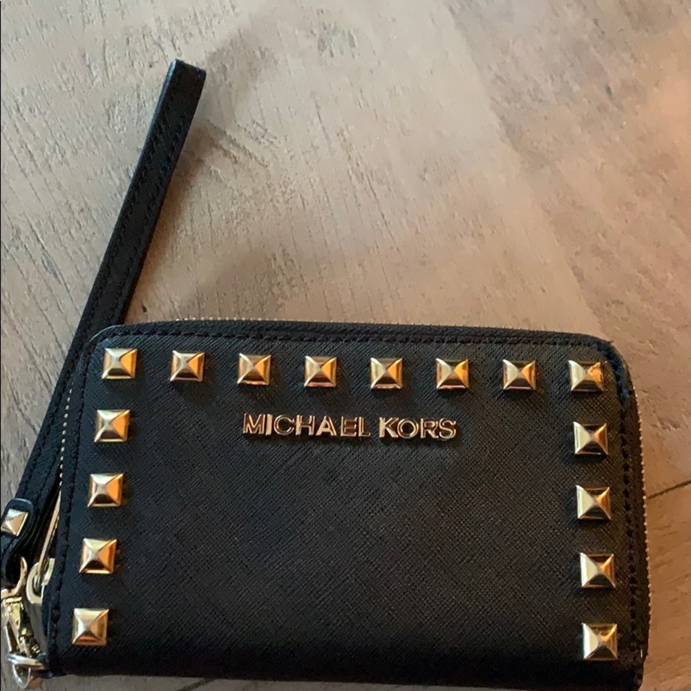 Black studded wallet